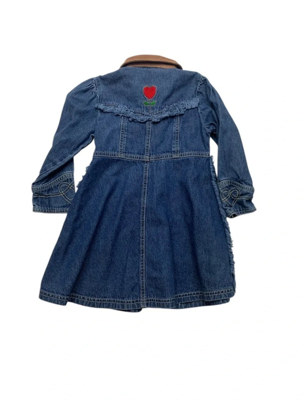 vintage le top 4 t Kids Denim Horse Appliqué Jacket dress Corduroy Collar oshkos